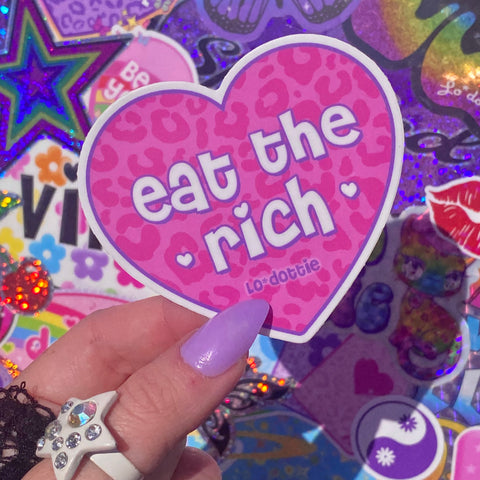 eat the rich 3” sticker