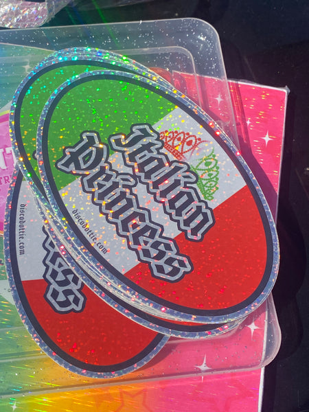 italian princess glitter sticker