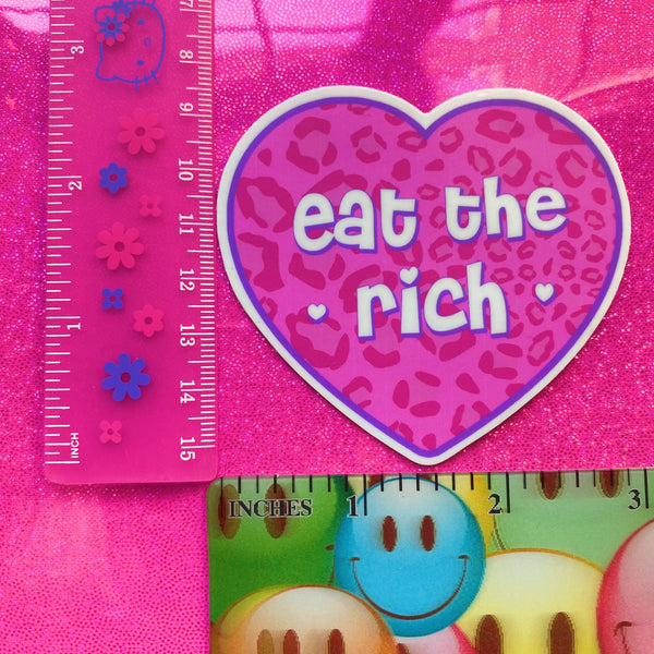 eat the rich 3” sticker
