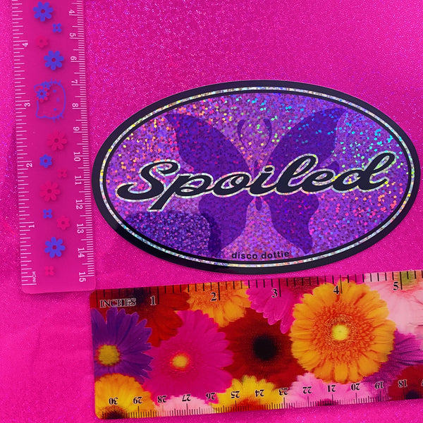 spoiled glitter sticker