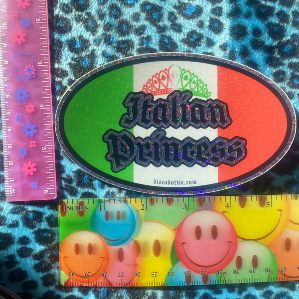 italian princess glitter sticker