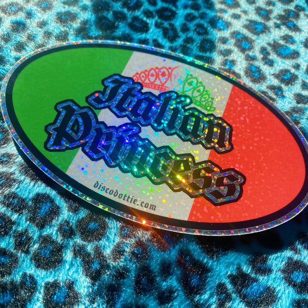 italian princess glitter sticker