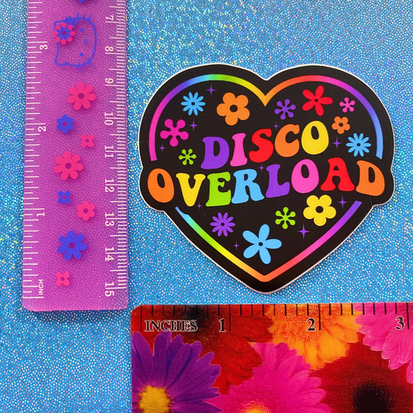 disco overload (blk version) sticker