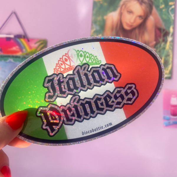 italian princess glitter sticker